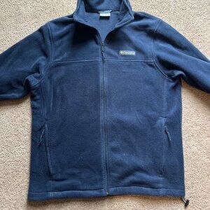 Columbia Men’s Navy Blue Fleece Jacket Size Medium